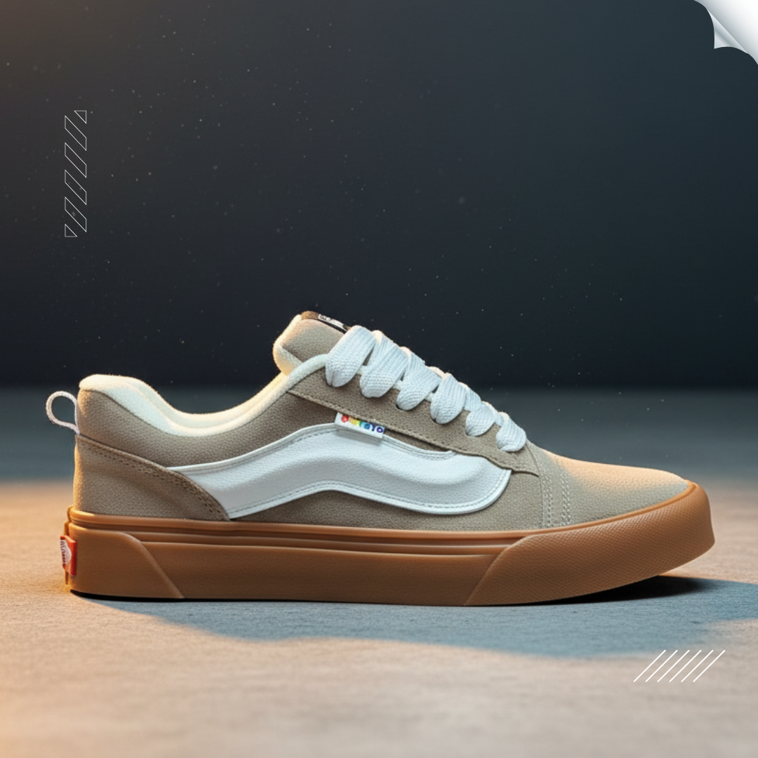 Zapatillas Clásicas Bajas para Hombre&nbsp; - Cubierta Sintética Transpirable y Parte Superior de Tela, Suela de PVC Acolchada,