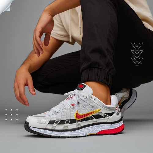 P6000 Zapatillas de Correr Transpirables de Punto con Diseño de Cordones, Suela Cómoda y Suave