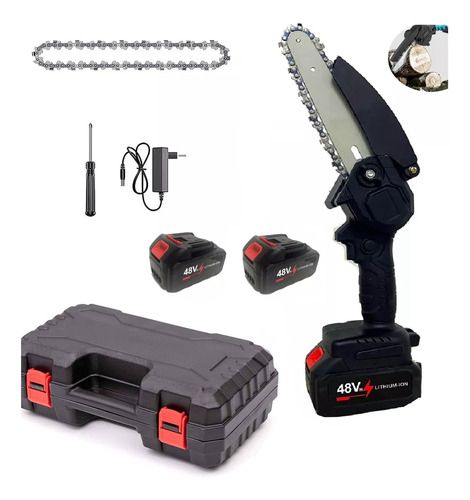 Mini Motosierra Inalámbrica 48V Dotvix | 2 Baterías + Maletín + Cargador + Accesorios