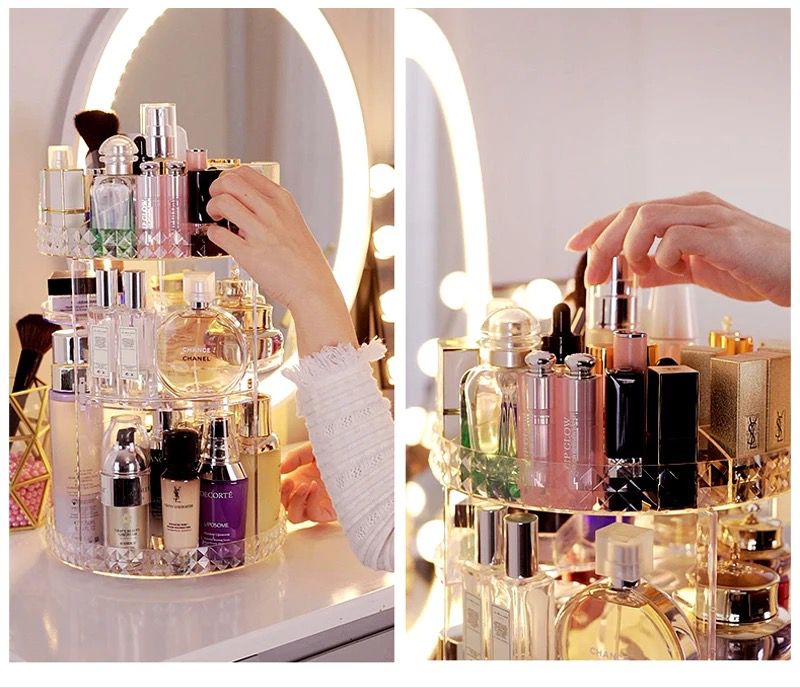 organizador de cosméticos y maquillaje Giratorio 360