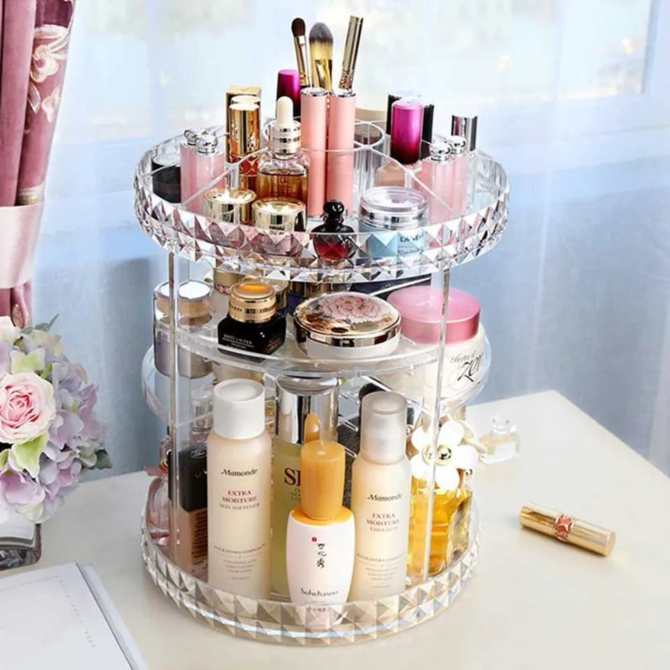 organizador de cosméticos y maquillaje Giratorio 360