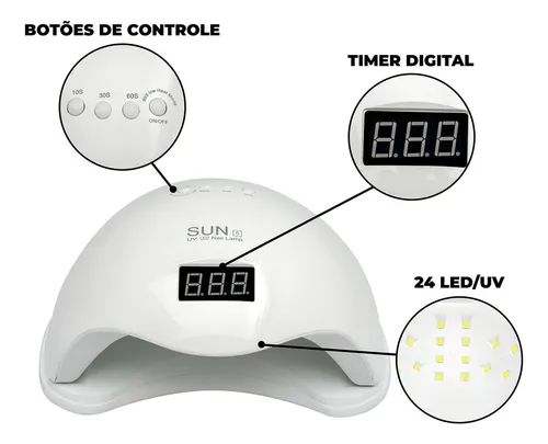 Lámpara LED/UV SUN para Uñas – 48W