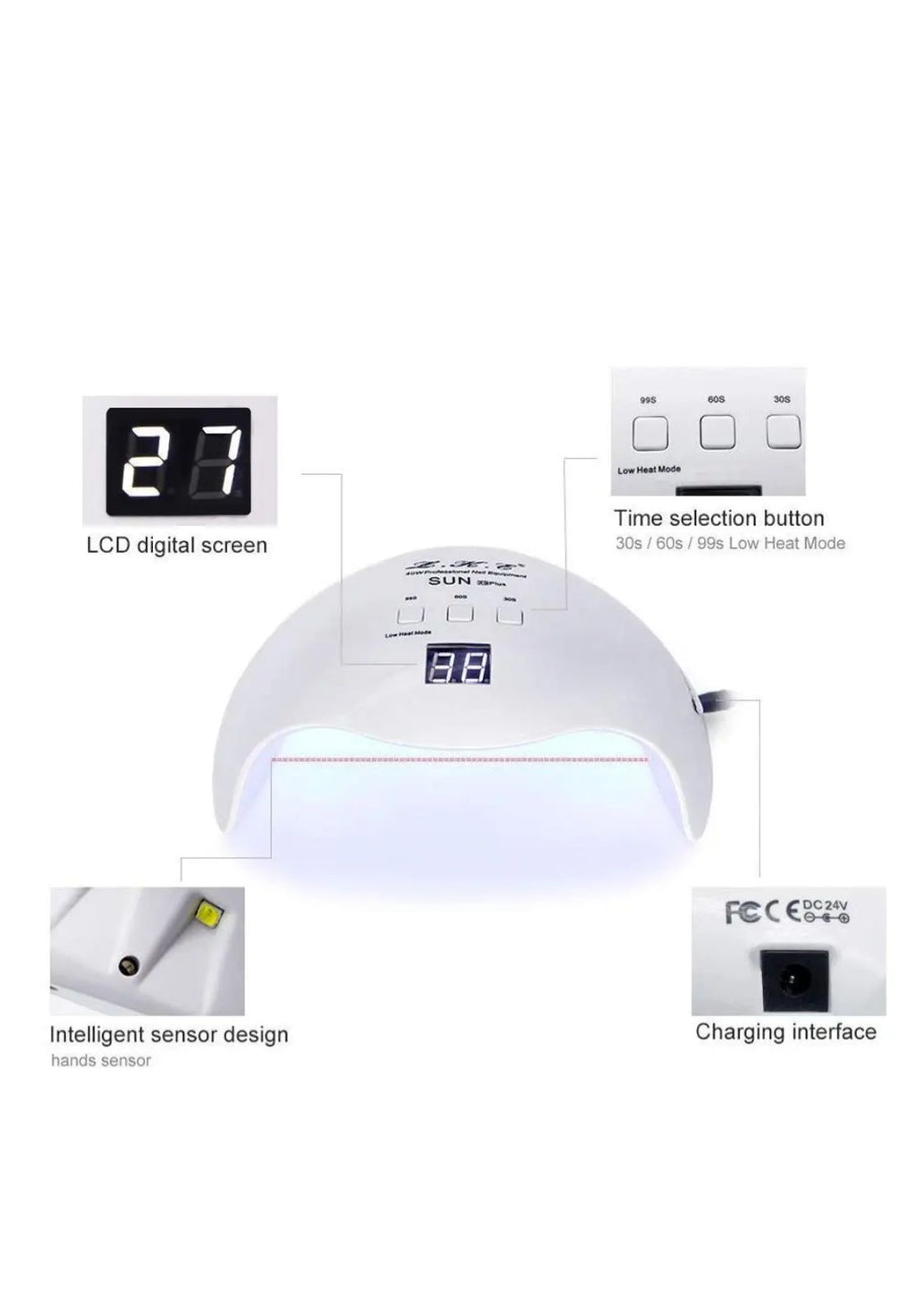 Lámpara LED/UV SUN para Uñas – 48W