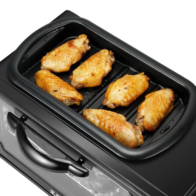 Centro de Desayuno 3 en 1 – Horno, Parrilla y Cafetera en un solo equipo