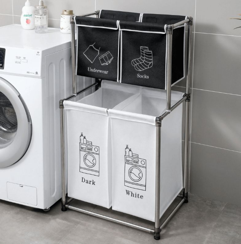 Cesta  de Ropa Sucia con 5 Compartimentos – Clasifica y ahorra tiempo
