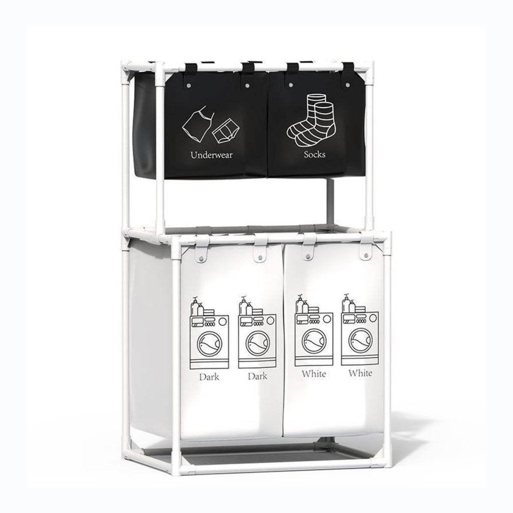 Cesta  de Ropa Sucia con 5 Compartimentos – Clasifica y ahorra tiempo