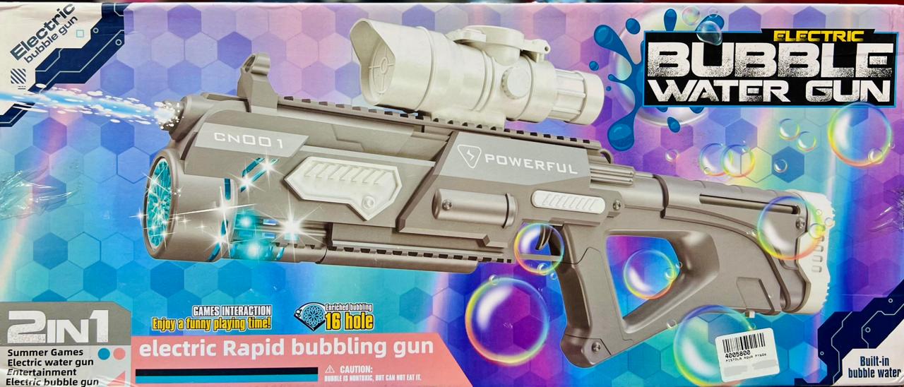 PISTOLA ELÉCTRICA 2 EN 1 – AGUA Y BURBUJAS