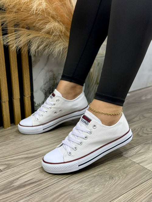 Zapatillas Bajas para Dama - Parte Superior de PU y Suela de Goma,