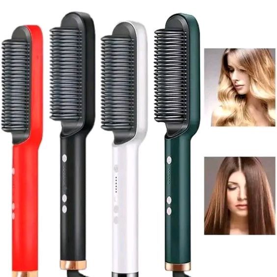 Dile adiós al frizz y luce un cabello liso y brillante en minutos. Este cepillo alisador combina la potencia de una plancha con la practicidad de un cepillo, ideal para peinarte fácil y rápido sin dañar tu cabello