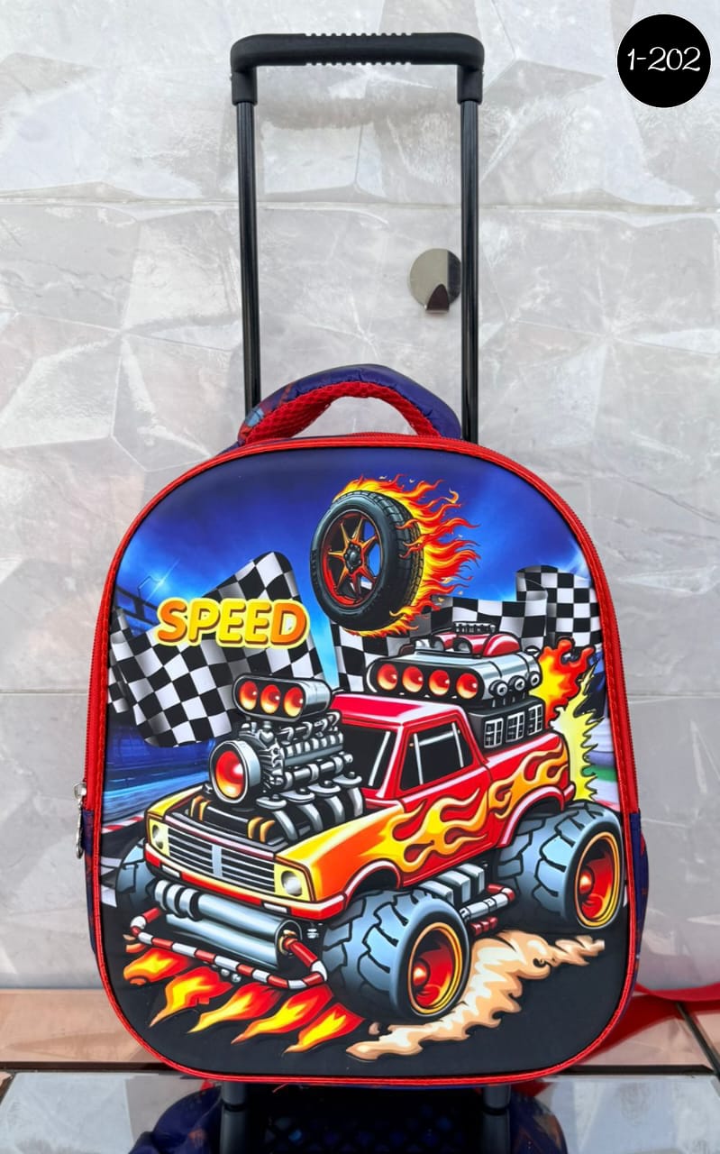 Morral con rueda para los pequeñines ideal para el jadin, con material en lona,doble compartimento y estampado en pasta muy duradero no te quedes sin tu modelo faborito