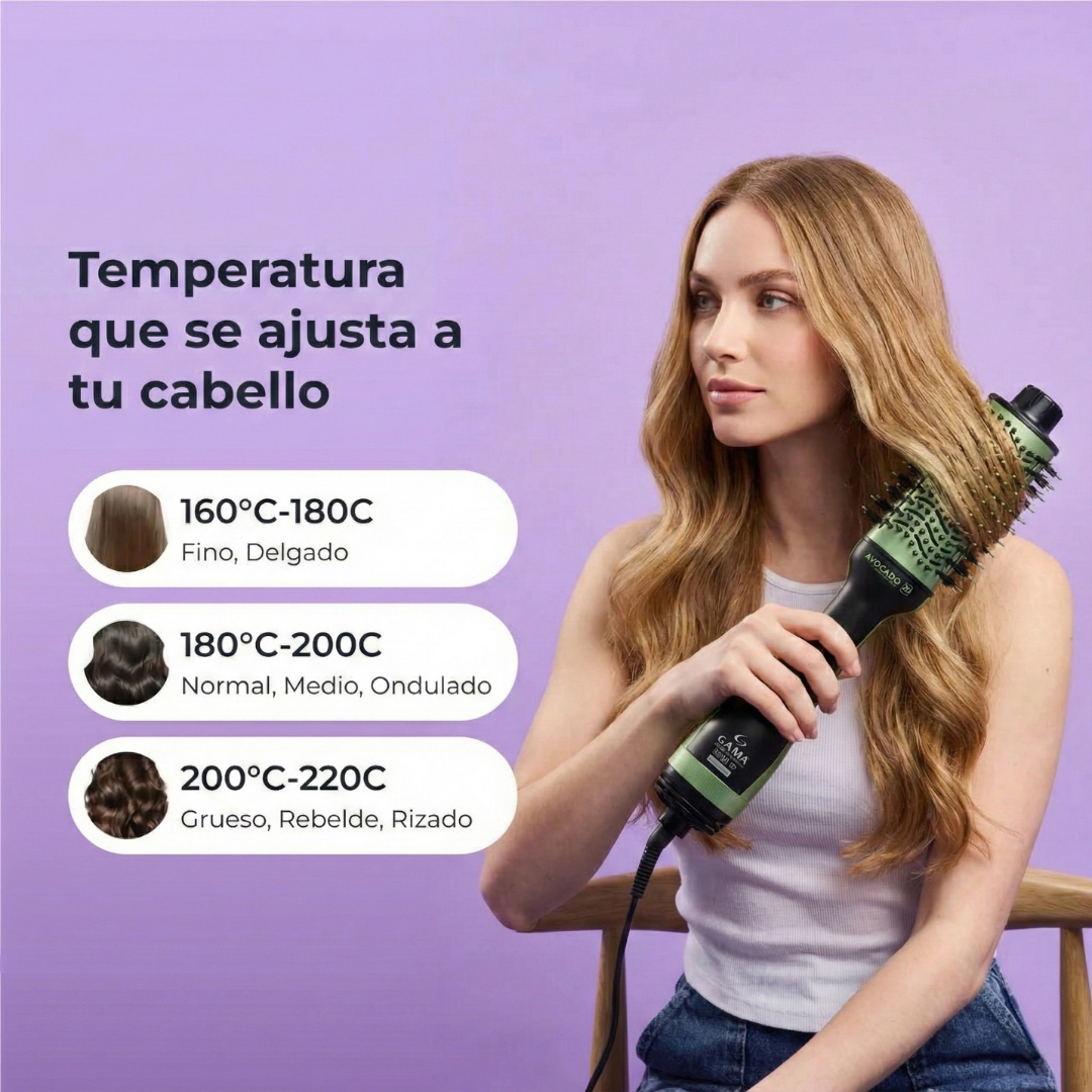 Cepillo Estilizador de Aguacate 3 en 1