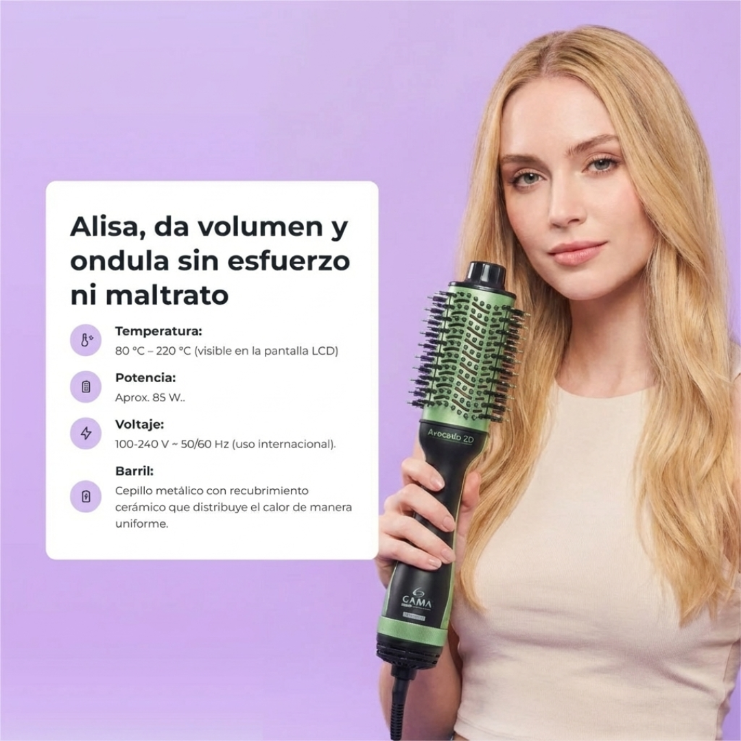 Cepillo Estilizador de Aguacate 3 en 1